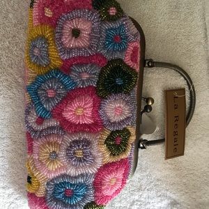 New w/tags Ladies La Regale Beaded Beaded clutch purse